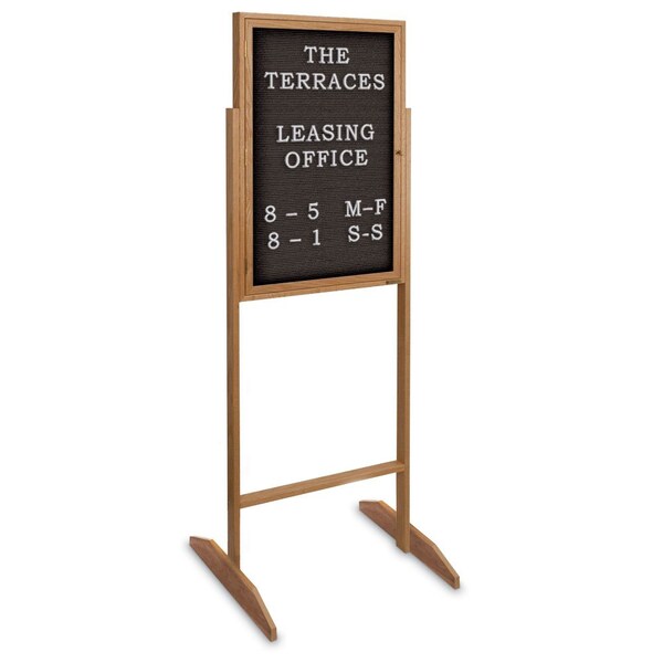 Sliding Door Indoor Enclosed Corkboard, 4